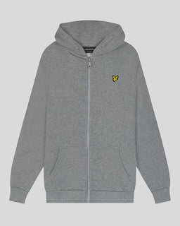 Sweat à capuche en coton Loopback avec fermeture éclair intégrale