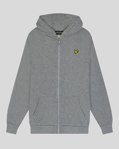 Lyle & Scott Boys' Zip Through Hoodie in Light Grey Marl