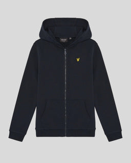 Sweat à capuche en coton Loopback avec fermeture éclair intégrale