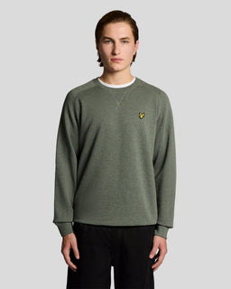 Sweat-shirt raglan en coton chiné