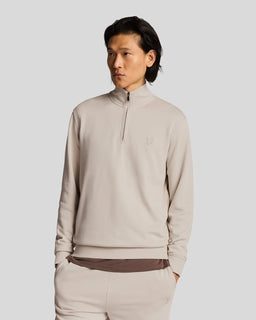 Sweat-shirt en coton ultra-fin à fermeture éclair 1/4