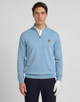 Green Eagle Cotton Blend 1/4 Zip Jumper