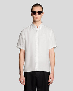 Chemise en lin à manches courtes