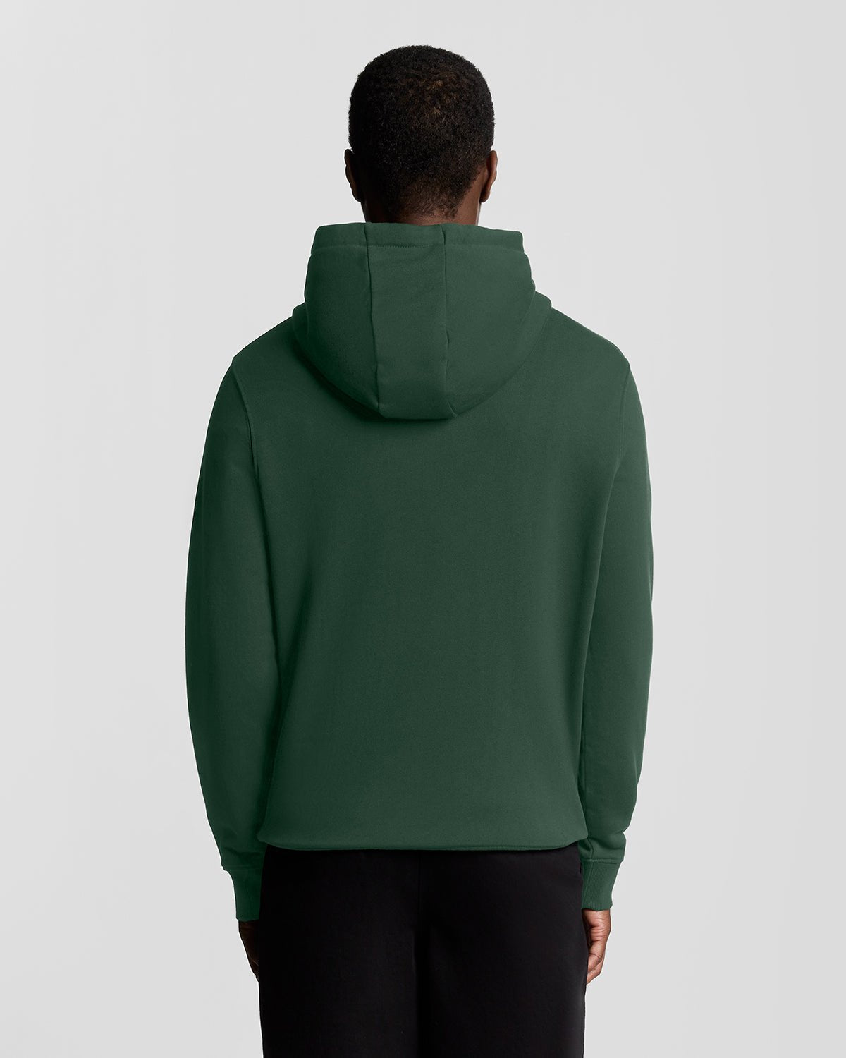 Uomo con felpa con cappuccio Loopback in cotone verde scuro