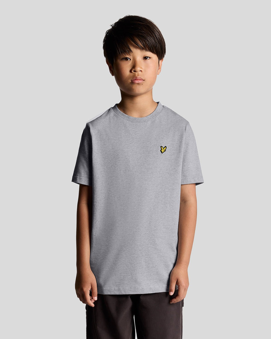 T-shirt en coton gris clair chiné pour garçon