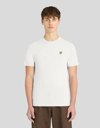 Man wears Everyday Cotton Crew Neck T-Shirt in White Out