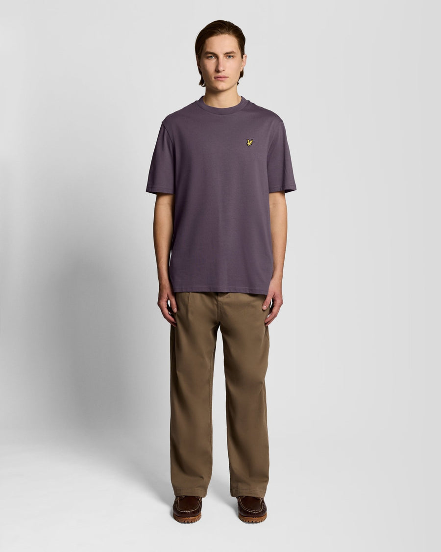 Uomo con maglietta oversize in cotone a girocollo color Graystone