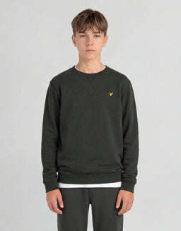 Sudadera de algodón con cuello redondo