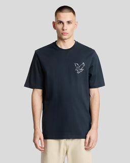 T-shirt à motif imprimé au dos