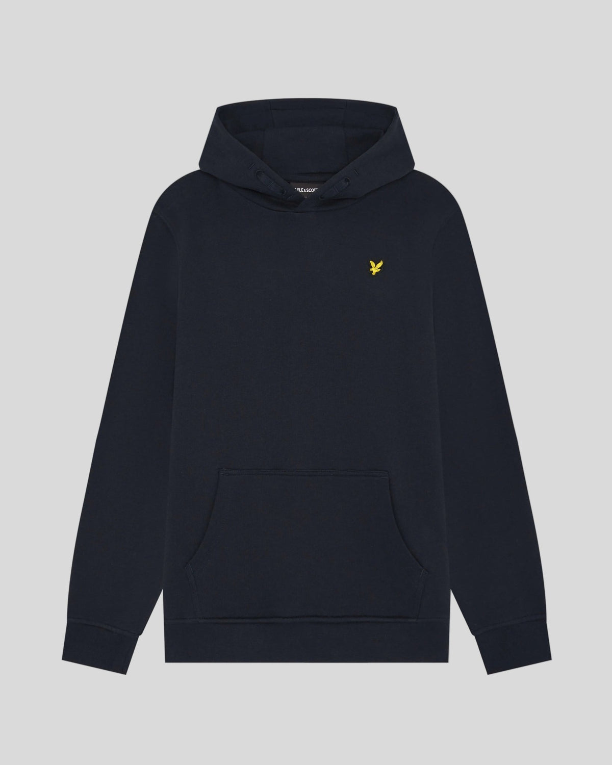 Hombre con sudadera con capucha de algodón Loopback en azul marino oscuro