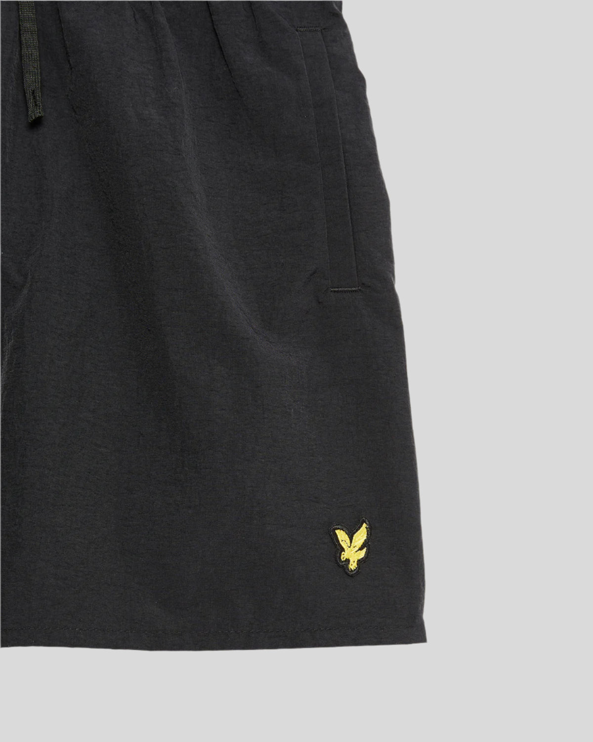 Short de bain uni noir de jais pour garçon