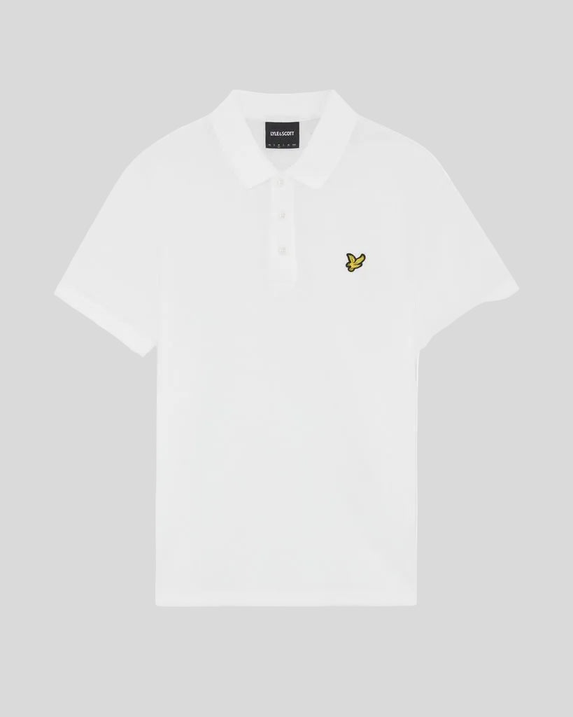 Homme portant un polo jacquard texturé blanc