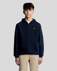 Man wears Sports Lightweight Hoodie in Dark Navy