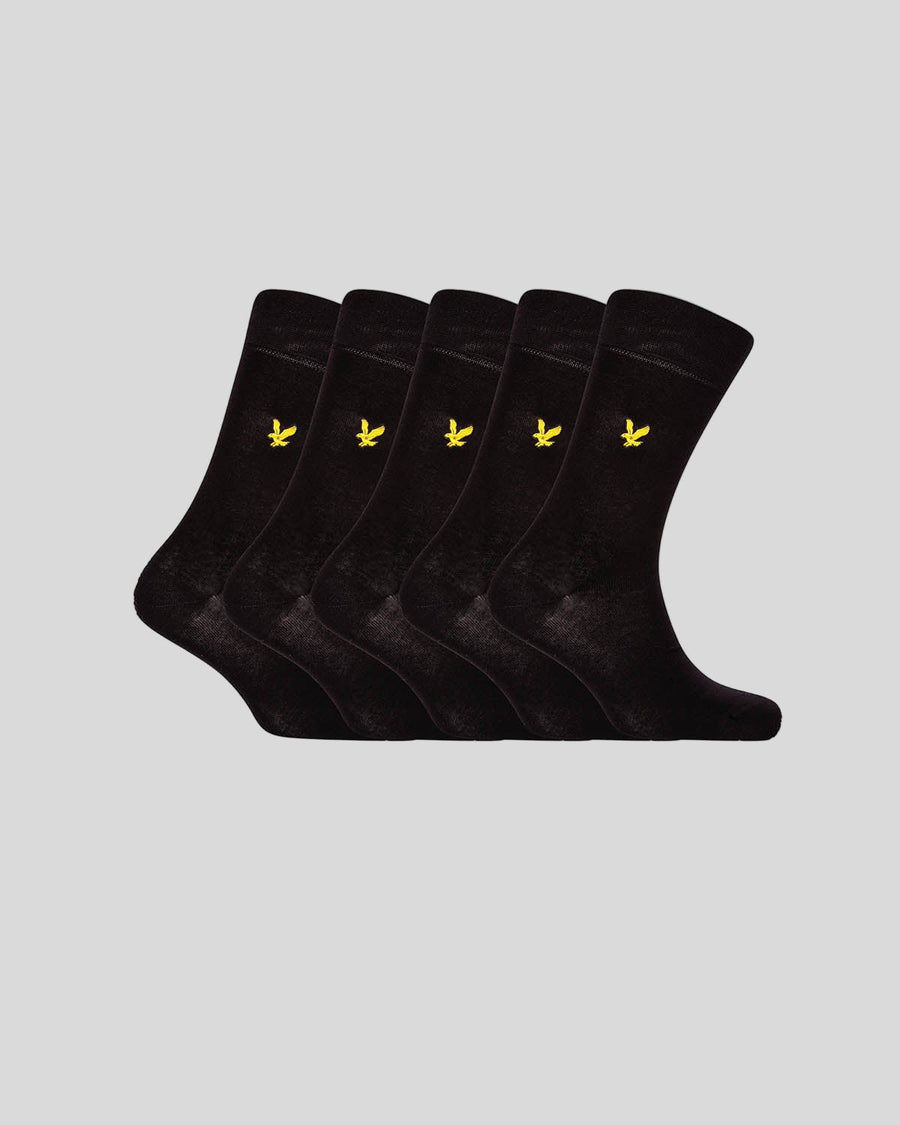 Lot de 5 paires de chaussettes Core unies, couleur noire
