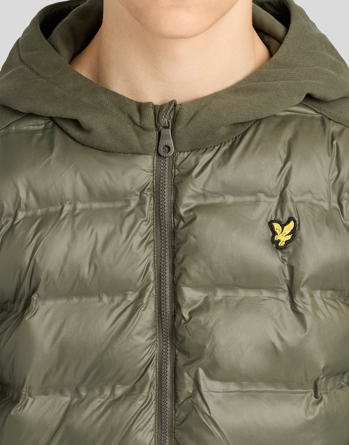 Boy wears Hybrid Hoodie in Deep Depths