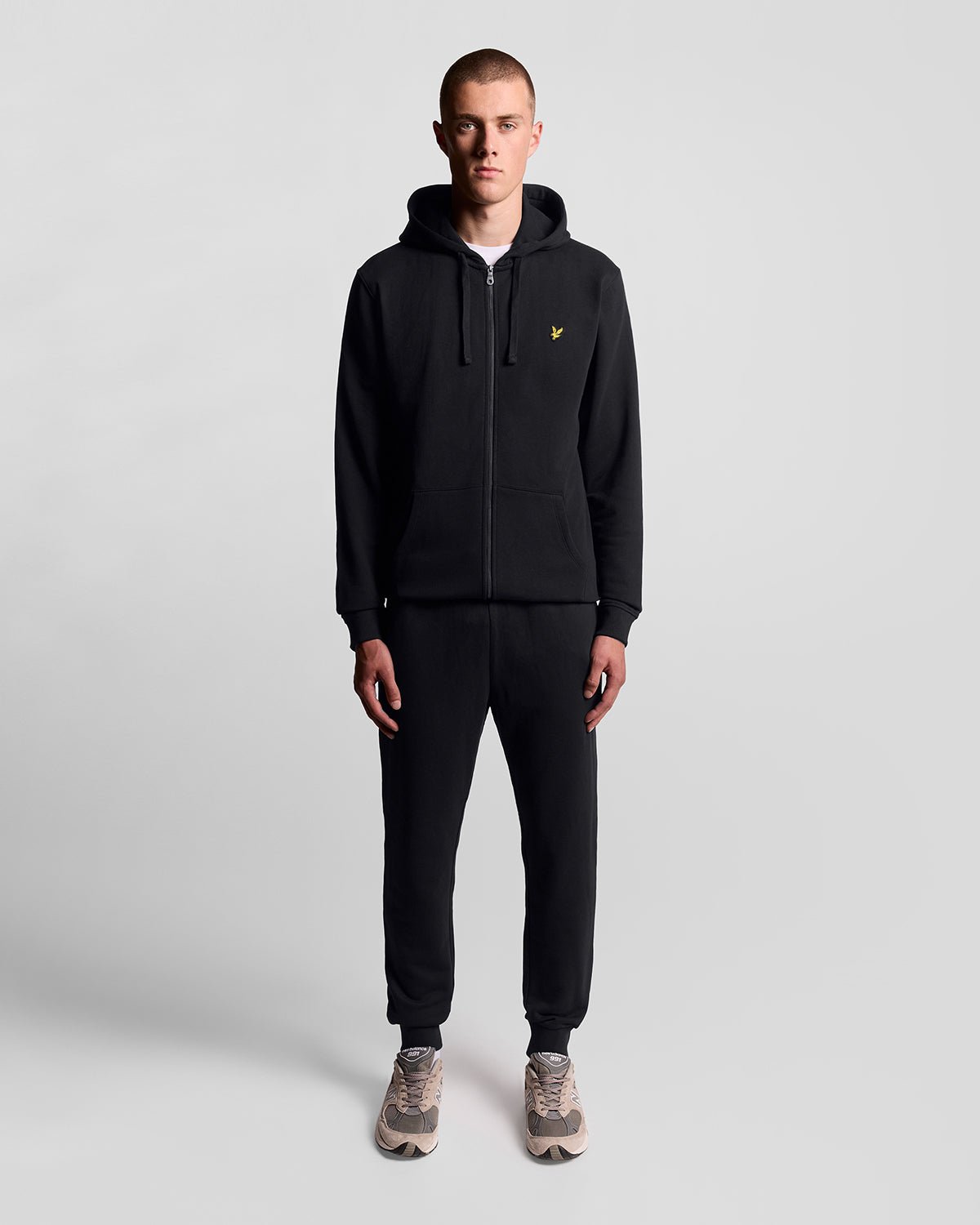 Lyle & Scott Men's Loopback Cotton Full Zip Hoodie Jet Black