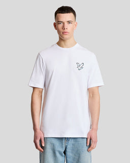 T-shirt à motif imprimé au dos