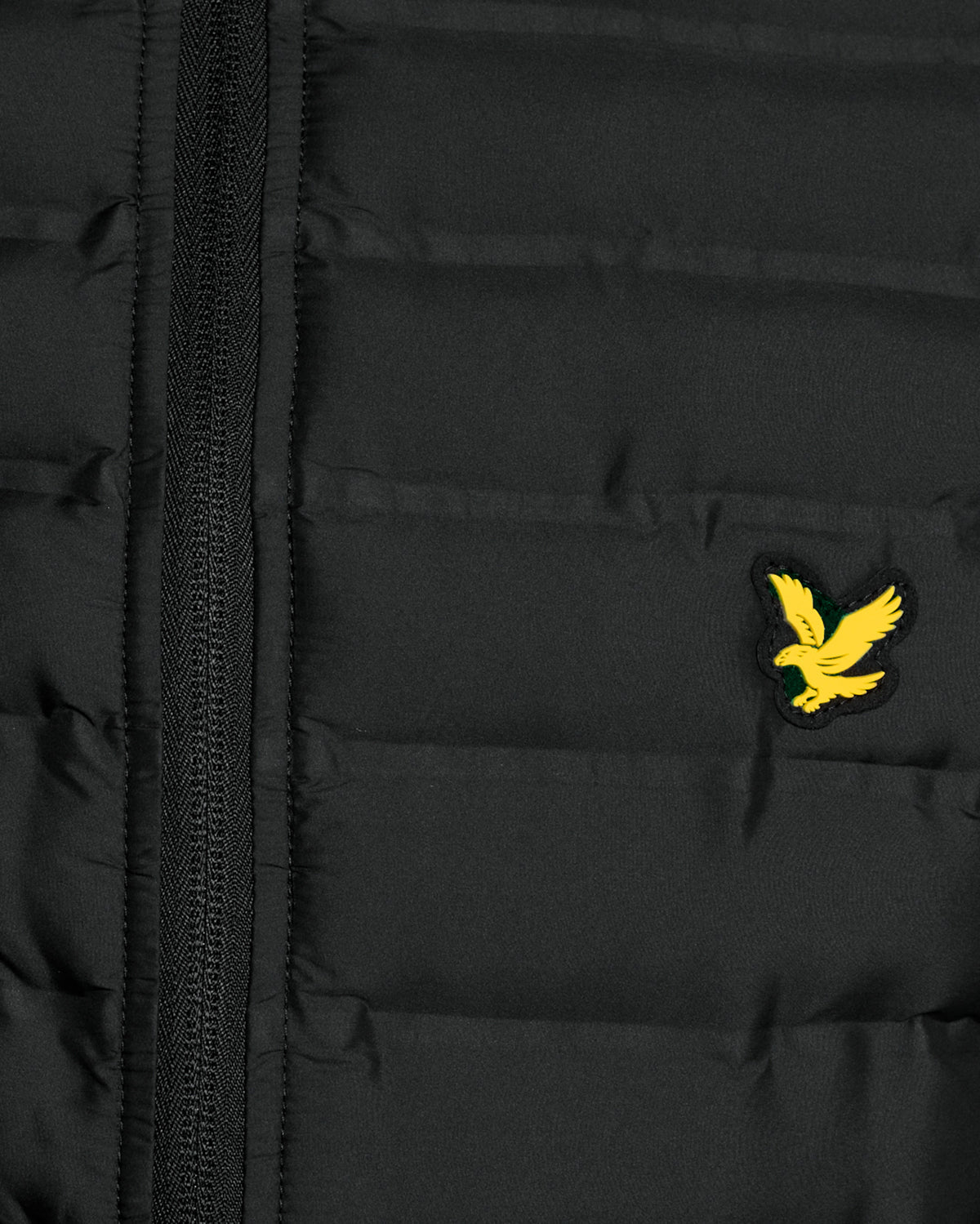 Uomo con gilet trapuntato Hybrid in nero corvino