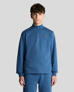 Pull en coton à col zippé 1/4
