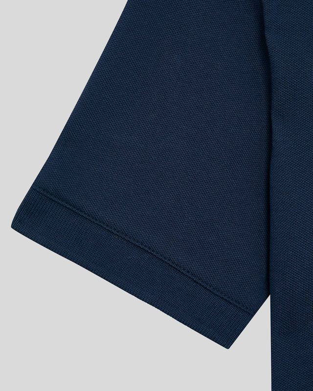 Ragazzo con polo in cotone blu scuro