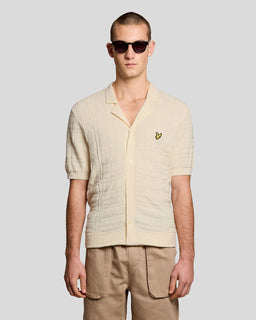 Chemise de vacances en maille à col revers