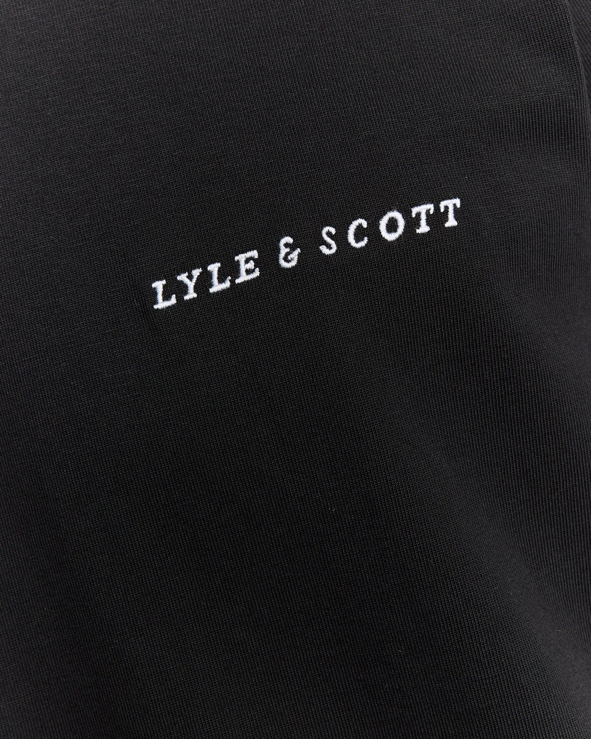 T-shirt à col rond en coton pour homme, avec logo en lettres cursives, couleur noir de jais