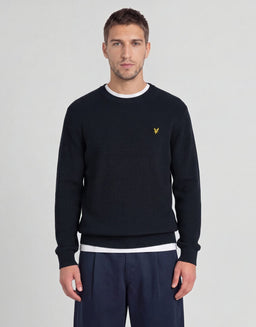 Relaxed Ribbed Crew Neck Jumper
