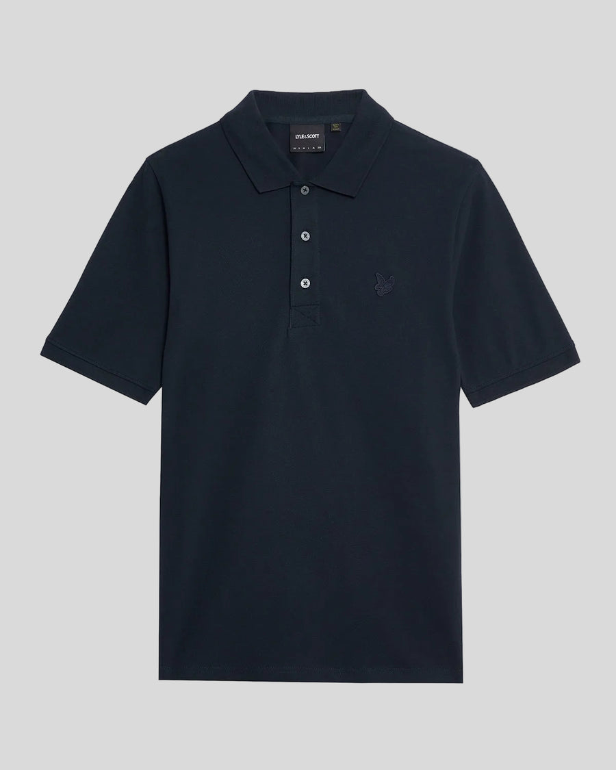 Uomo con polo in cotone superfine blu scuro