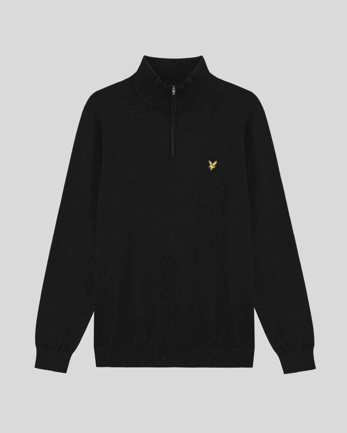 Hombre con jersey Performance con cremallera de 1/4 en negro azabache