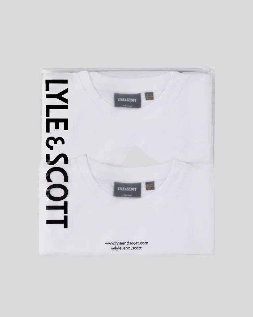 Uomo con maglietta Basic in confezione da 2, colore bianco