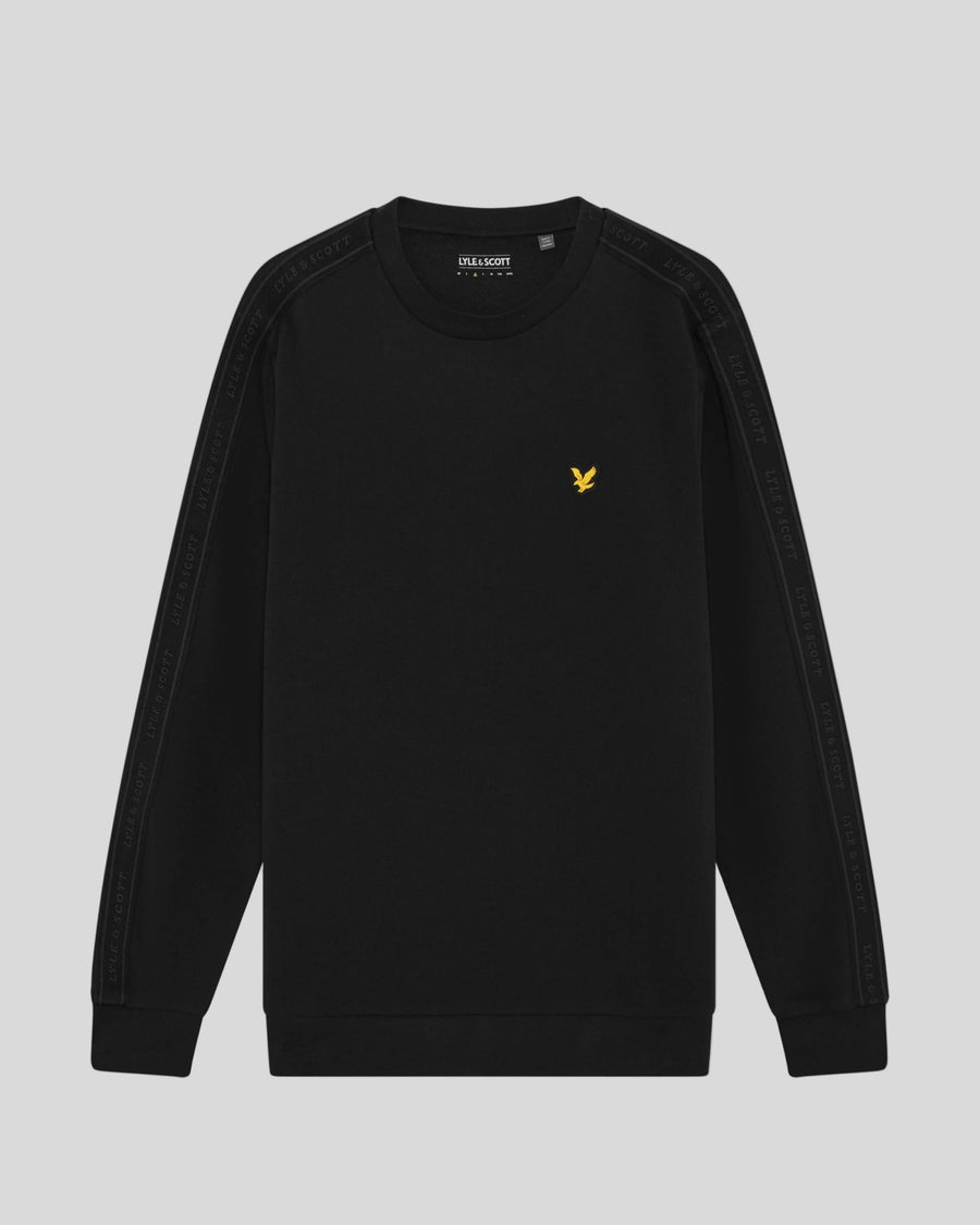 Sweat-shirt à col rond « Sports Tape » pour homme, couleur noir de jais