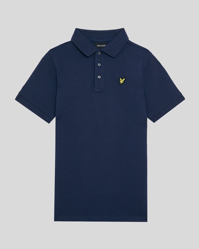 Ragazzo con polo in cotone blu scuro