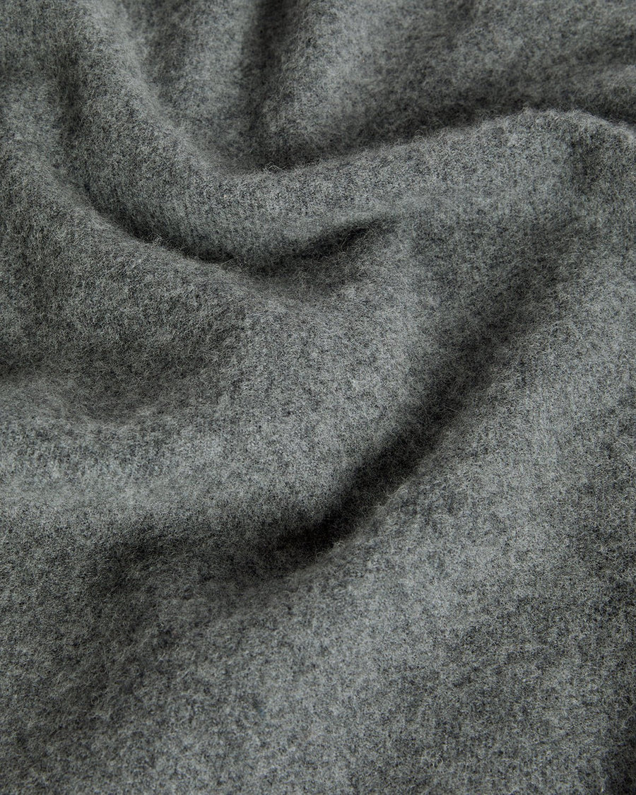 Lambswool Blend Scarf in Mid Grey Marl