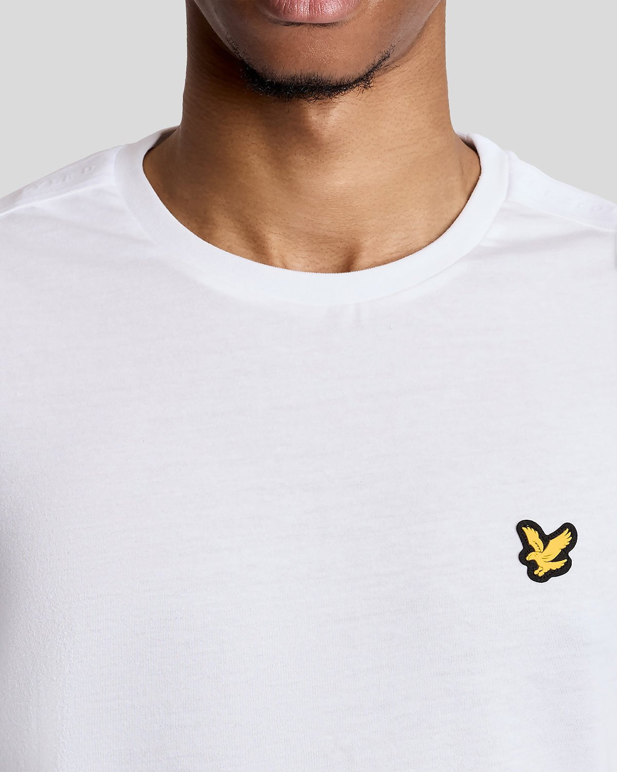 T-shirt pour homme en jacquard sportif, couleur blanche