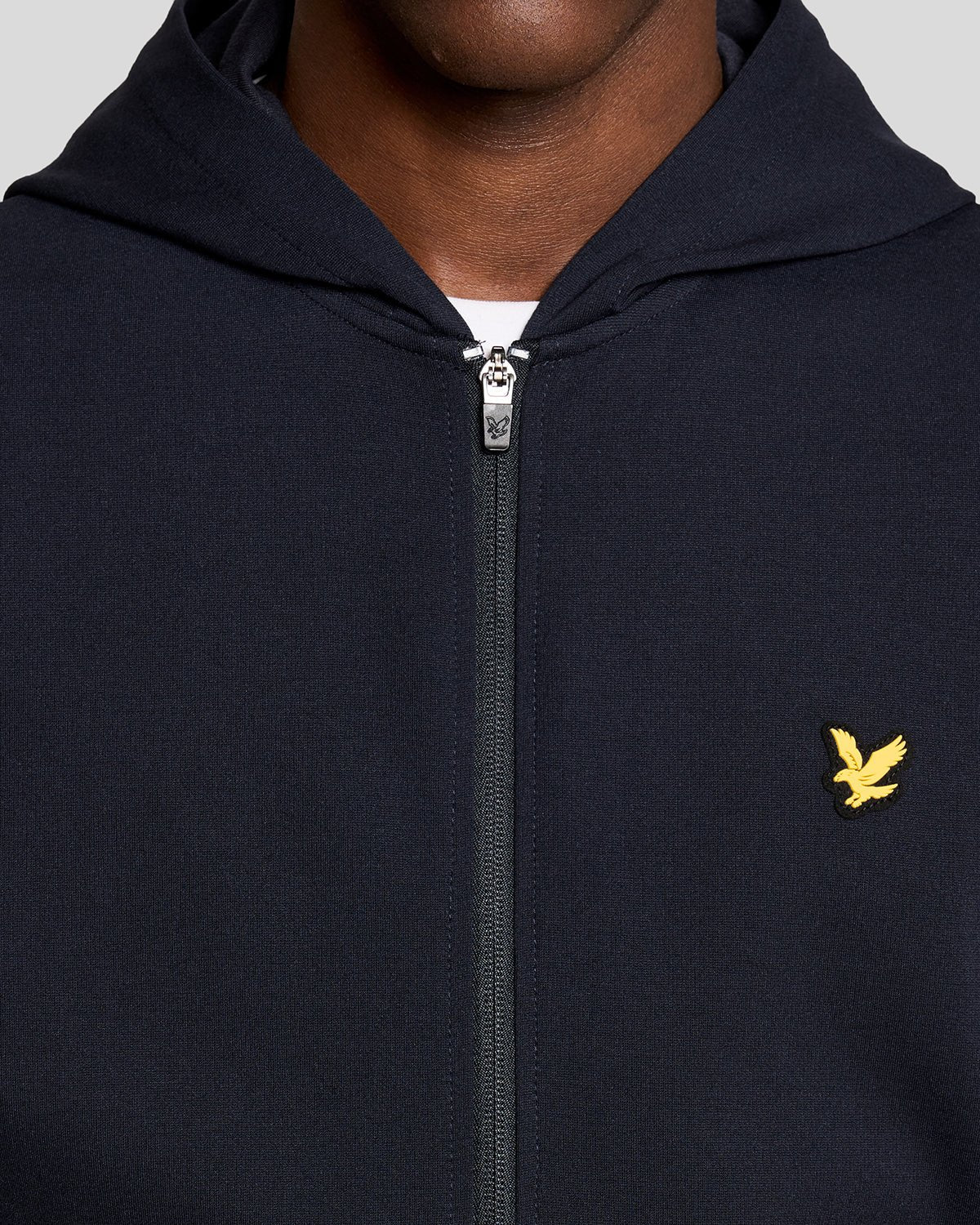 Sweat à capuche léger de sport à fermeture éclair intégrale pour homme, bleu marine foncé