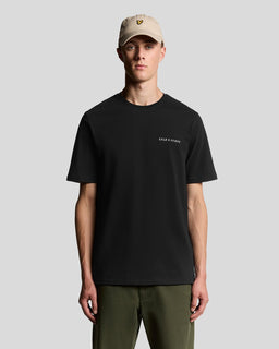 T-shirt à col rond en coton avec logo en lettrage