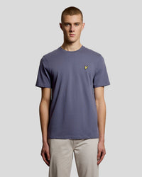 Uomo con maglietta in cotone a girocollo color Graystone