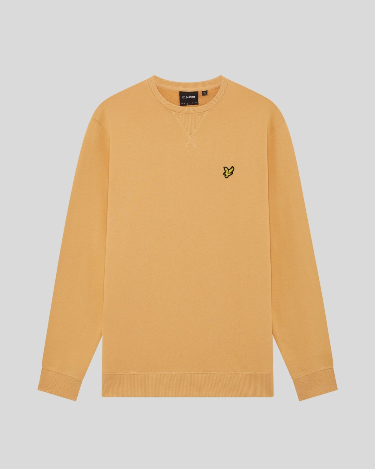 Homme portant un sweat-shirt à col rond en coton, motif nid d'abeille