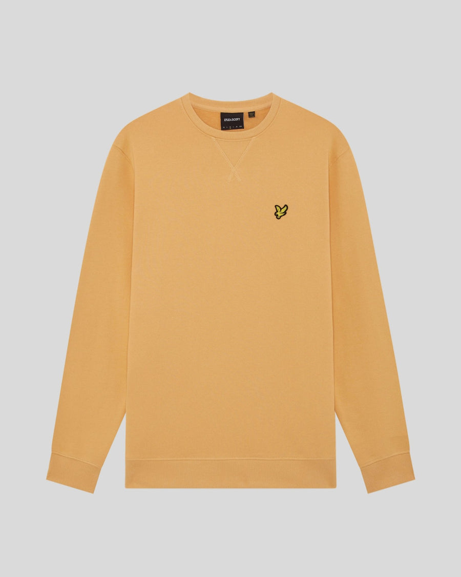 Homme portant un sweat-shirt à col rond en coton, motif nid d'abeille