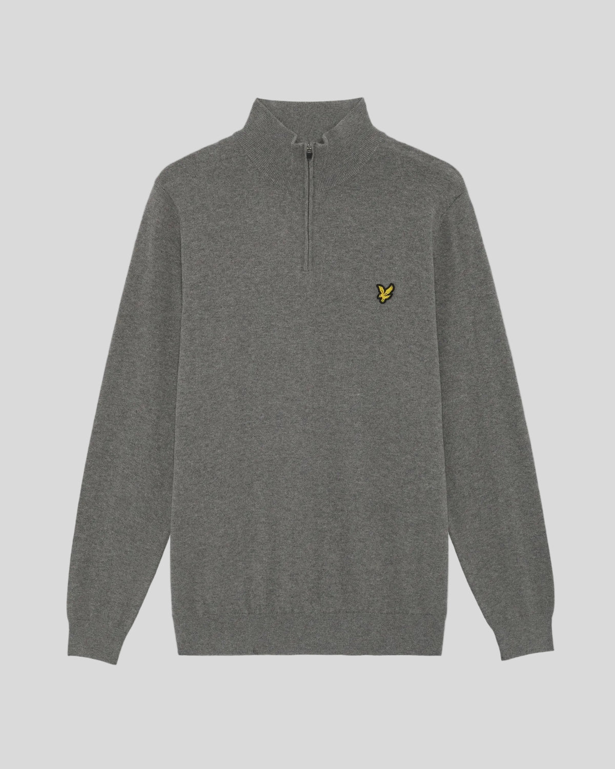 Uomo con maglione Performance con zip a 1/4 in grigio melange medio