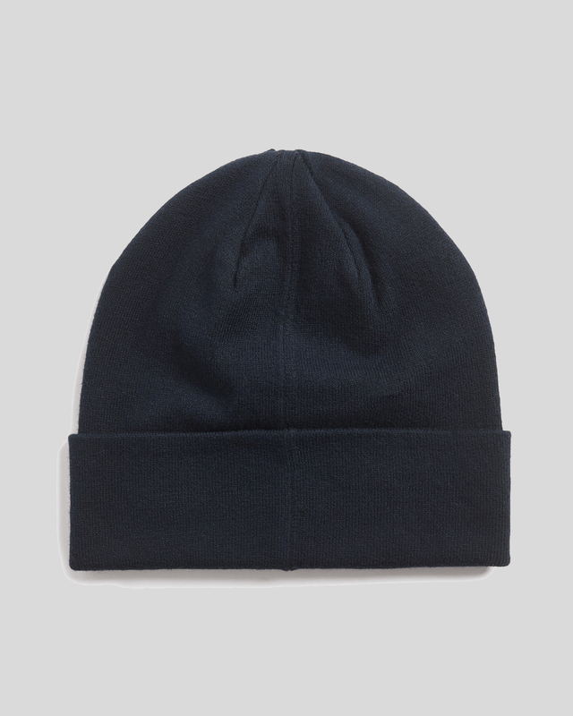 Bonnet en laine mérinos mélangée, bleu marine foncé