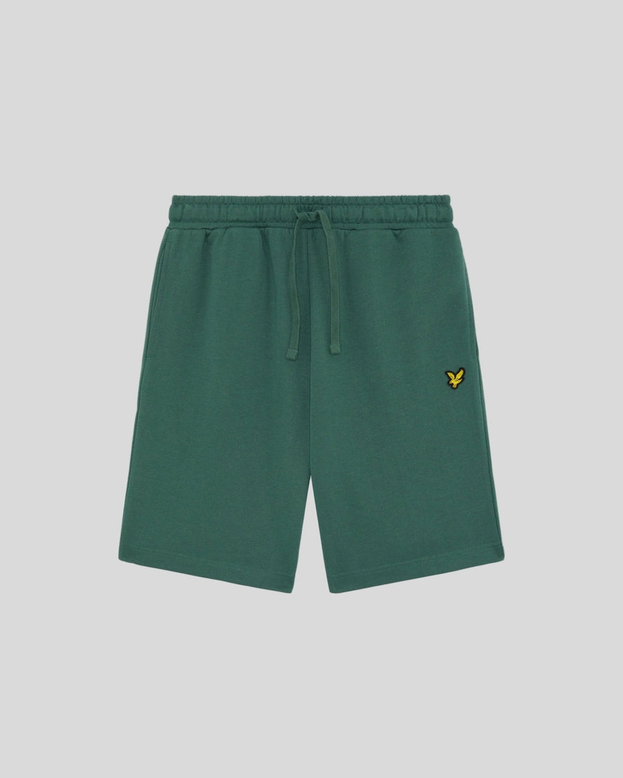 Pantaloncini in felpa di cotone color Everglade
