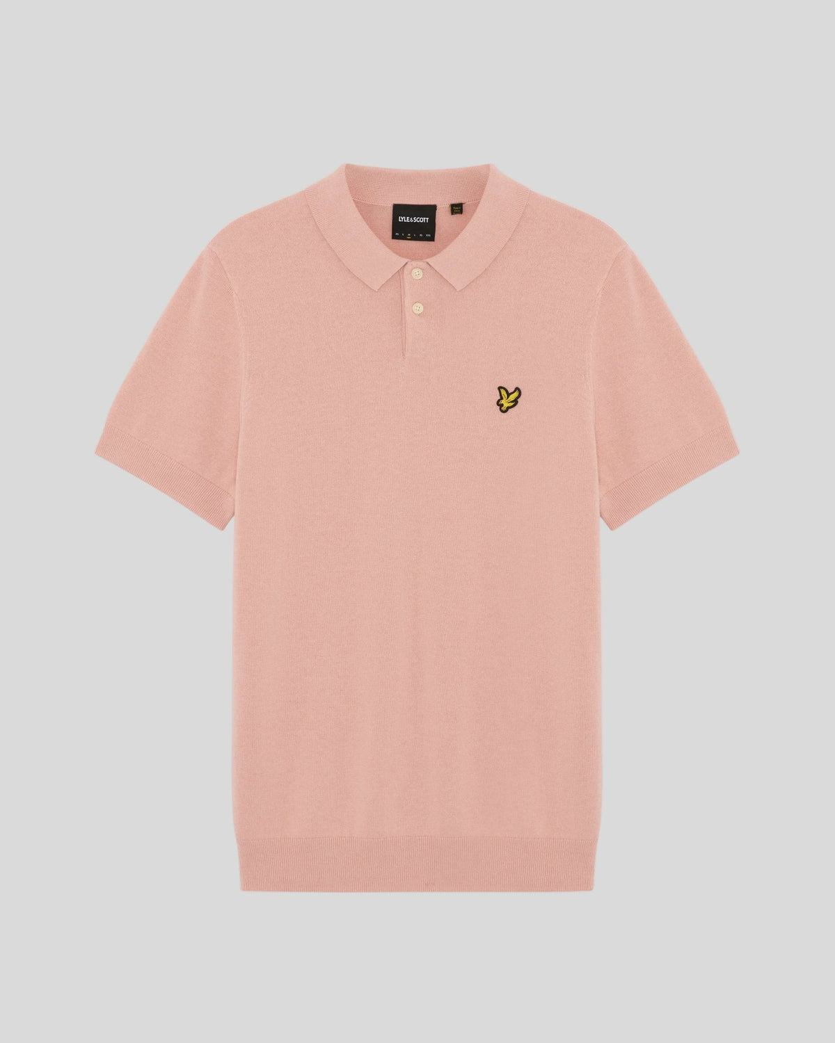 Polo en coton tricoté, couleur pamplemousse rose