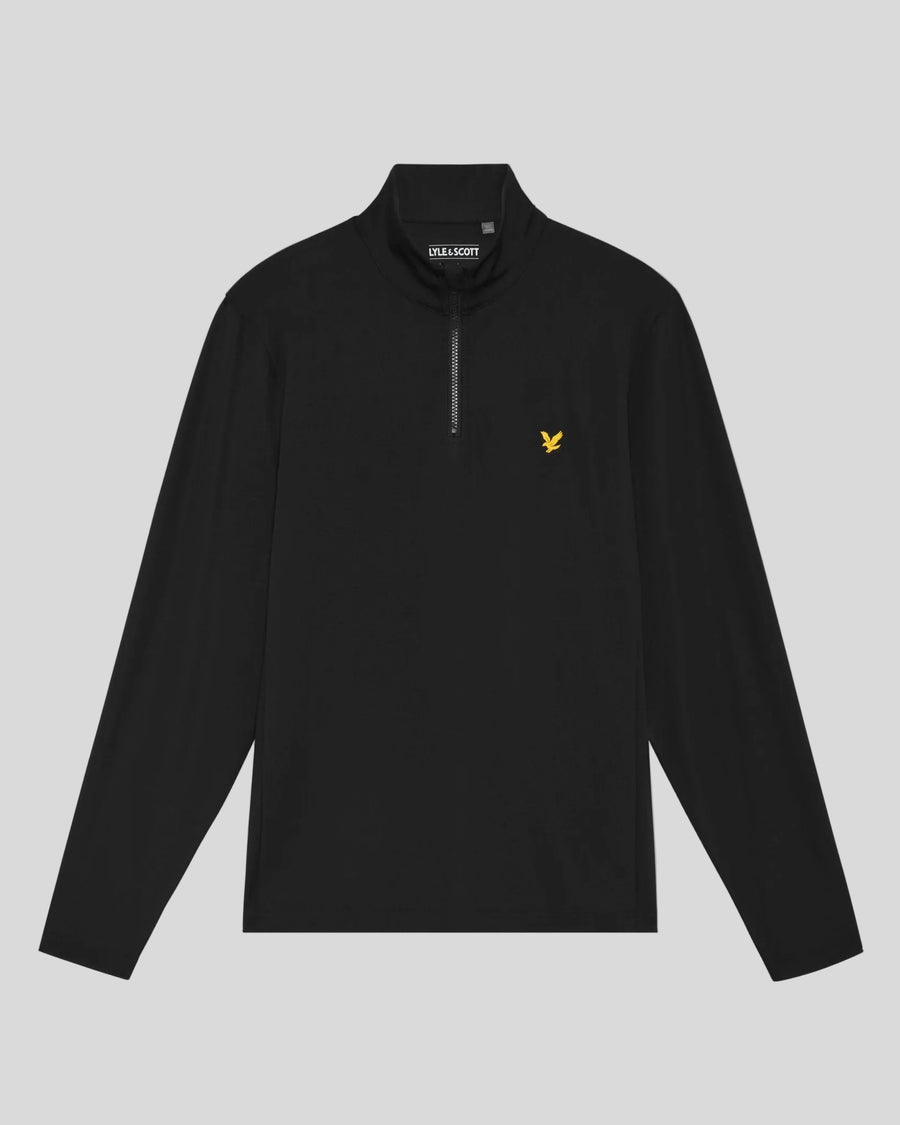 Uomo con giacca Performance 1/4 Zip Midlayer in nero jet