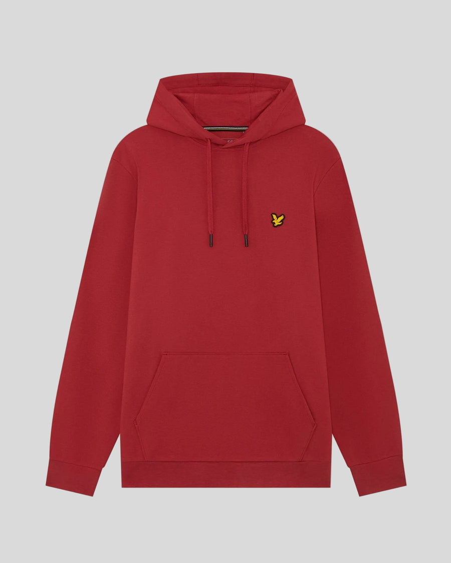 Homme portant un sweat à capuche léger de sport couleur grenat
