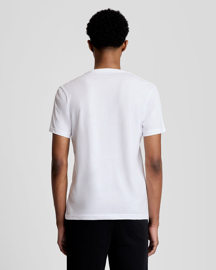 T-shirt pour homme en jacquard sportif, couleur blanche