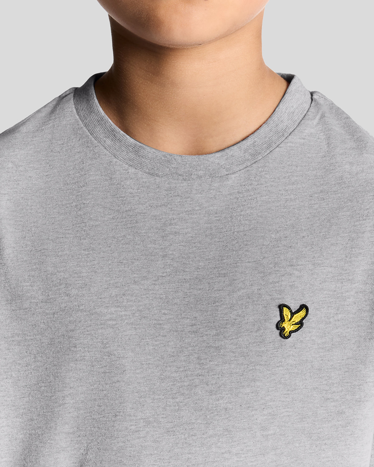 T-shirt en coton gris clair chiné pour garçon