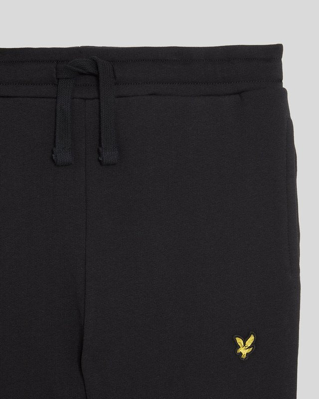 Pantalon de jogging en coton noir de jais pour garçon