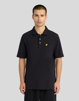 Polo de algodón de punto interlock con relieve