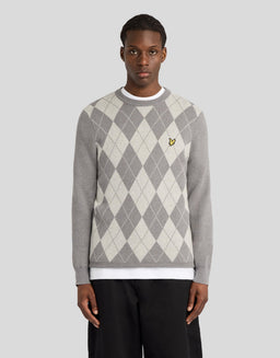 Cotton Merino Argyle Jumper